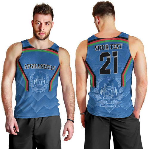Custom Afghanistan Cricket Men Tank Top Afghan Coat Of Arm with Special Flag