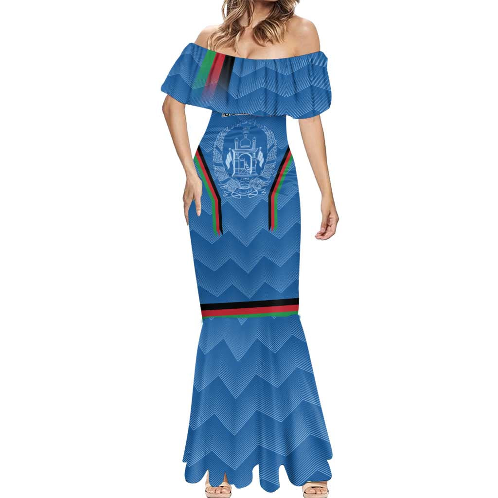 Custom Afghanistan Cricket Mermaid Dress Afghan Coat Of Arm with Special Flag