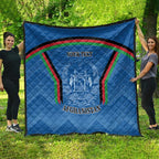 Custom Afghanistan Cricket Quilt Afghan Coat Of Arm with Special Flag