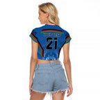 Custom Afghanistan Cricket Raglan Cropped T Shirt Afghan Coat Of Arm with Special Flag