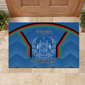 Custom Afghanistan Cricket Rubber Doormat Afghan Coat Of Arm with Special Flag