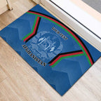 Custom Afghanistan Cricket Rubber Doormat Afghan Coat Of Arm with Special Flag