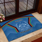 Custom Afghanistan Cricket Rubber Doormat Afghan Coat Of Arm with Special Flag