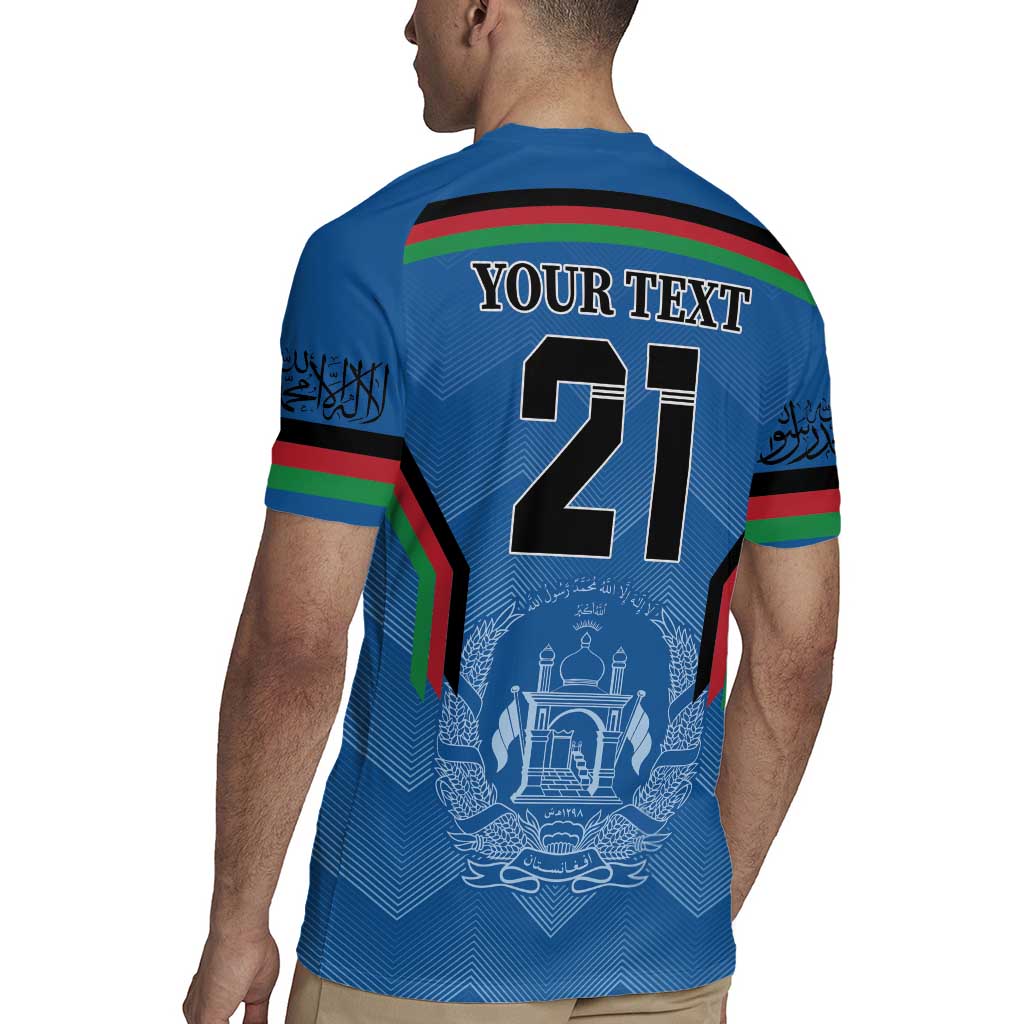 Custom Afghanistan Cricket Rugby Jersey Afghan Coat Of Arm with Special Flag