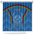 Custom Afghanistan Cricket Shower Curtain Afghan Coat Of Arm with Special Flag