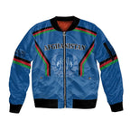 Custom Afghanistan Cricket Sleeve Zip Bomber Jacket Afghan Coat Of Arm with Special Flag