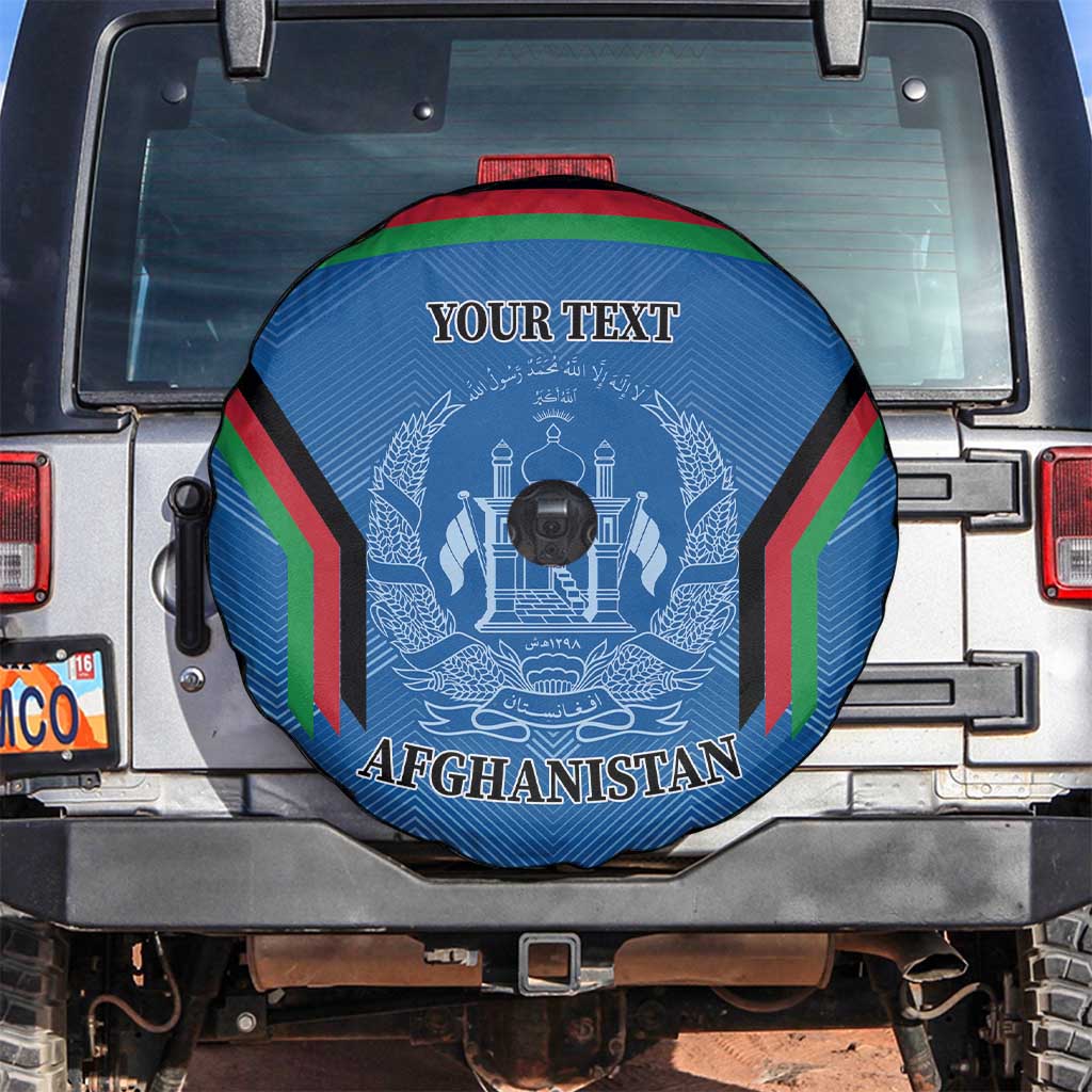 Custom Afghanistan Cricket Spare Tire Cover Afghan Coat Of Arm with Special Flag
