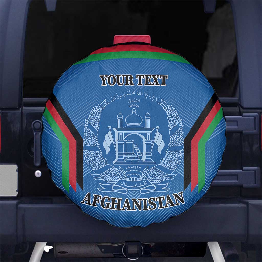 Custom Afghanistan Cricket Spare Tire Cover Afghan Coat Of Arm with Special Flag