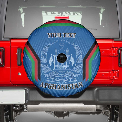 Custom Afghanistan Cricket Spare Tire Cover Afghan Coat Of Arm with Special Flag