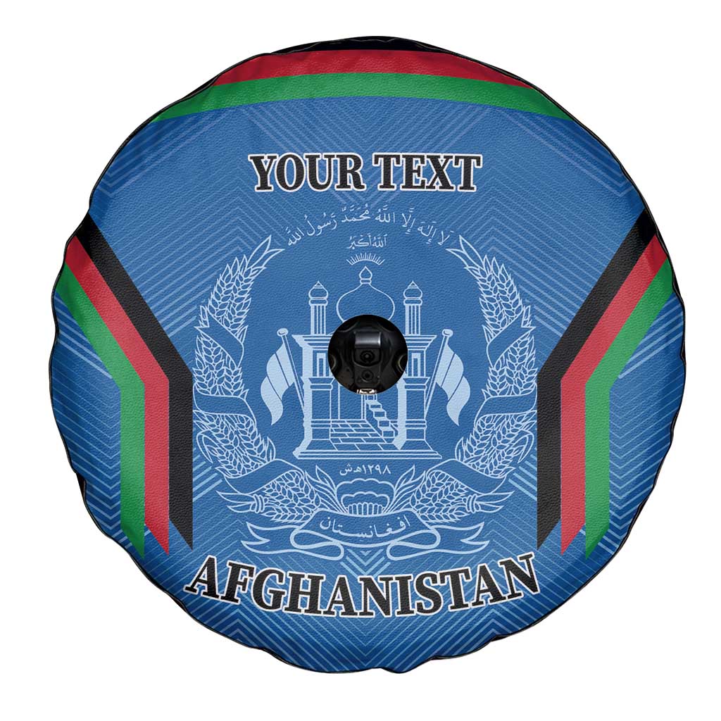 Custom Afghanistan Cricket Spare Tire Cover Afghan Coat Of Arm with Special Flag