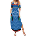Custom Afghanistan Cricket Summer Maxi Dress Afghan Coat Of Arm with Special Flag
