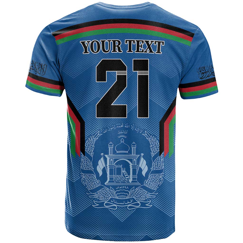 Custom Afghanistan Cricket T Shirt Afghan Coat Of Arm with Special Flag