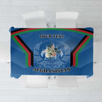 Custom Afghanistan Cricket Tablecloth Afghan Coat Of Arm with Special Flag