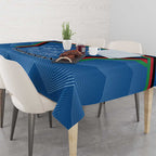 Custom Afghanistan Cricket Tablecloth Afghan Coat Of Arm with Special Flag