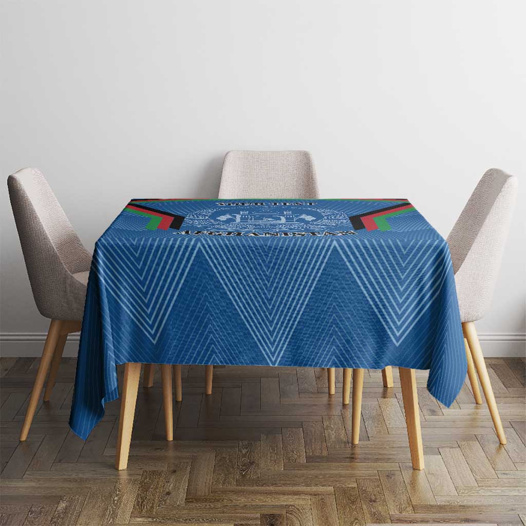 Custom Afghanistan Cricket Tablecloth Afghan Coat Of Arm with Special Flag