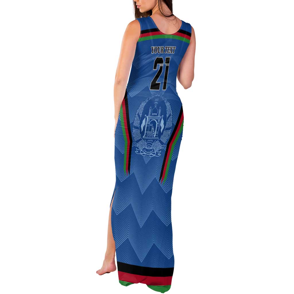 Custom Afghanistan Cricket Tank Maxi Dress Afghan Coat Of Arm with Special Flag