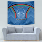 Custom Afghanistan Cricket Tapestry Afghan Coat Of Arm with Special Flag