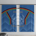 Custom Afghanistan Cricket Window Curtain Afghan Coat Of Arm with Special Flag