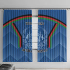 Custom Afghanistan Cricket Window Curtain Afghan Coat Of Arm with Special Flag