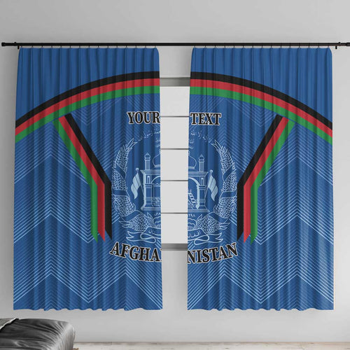 Custom Afghanistan Cricket Window Curtain Afghan Coat Of Arm with Special Flag