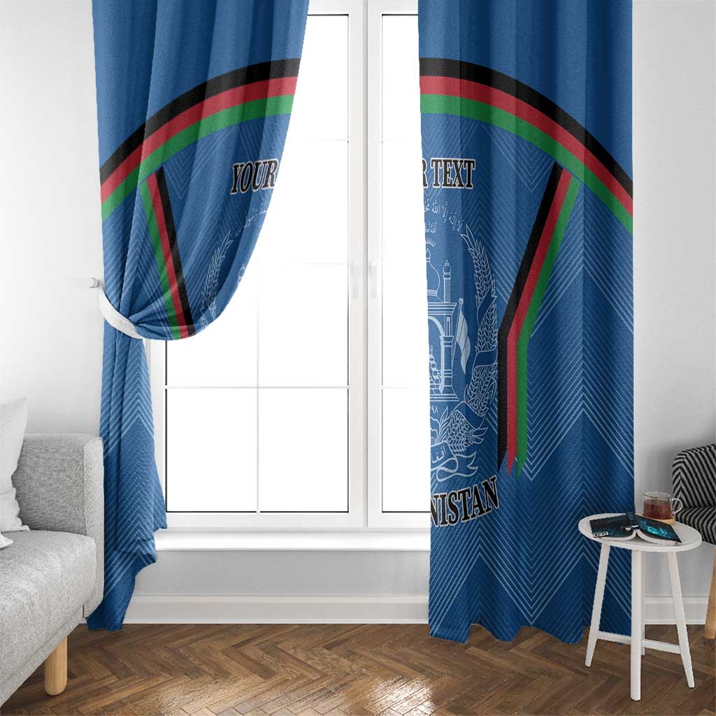 Custom Afghanistan Cricket Window Curtain Afghan Coat Of Arm with Special Flag