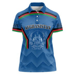 Custom Afghanistan Cricket Women Polo Shirt Afghan Coat Of Arm with Special Flag