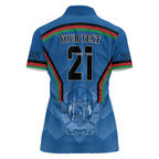 Custom Afghanistan Cricket Women Polo Shirt Afghan Coat Of Arm with Special Flag