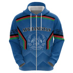 Custom Afghanistan Cricket Zip Hoodie Afghan Coat Of Arm with Special Flag