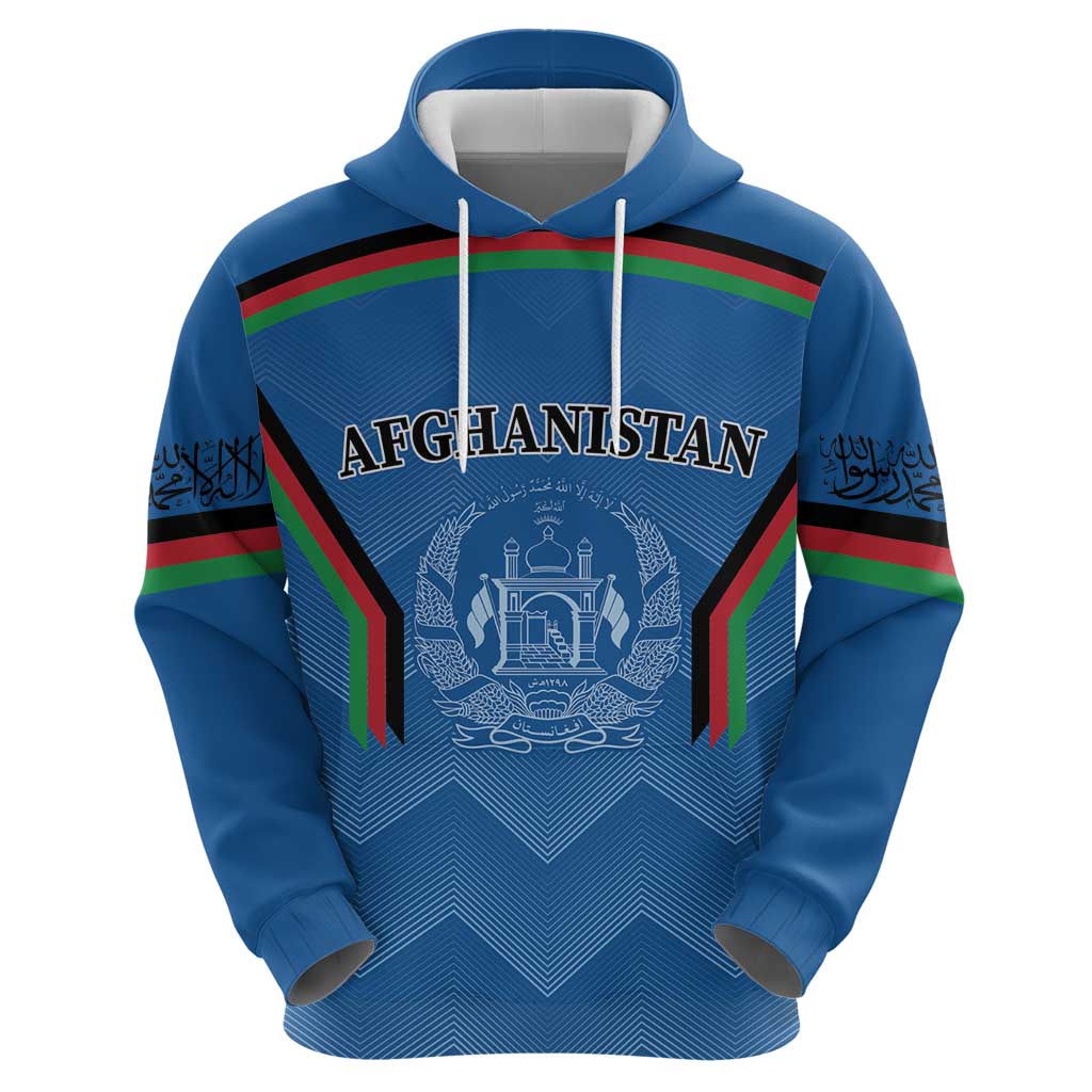 Custom Afghanistan Cricket Zip Hoodie Afghan Coat Of Arm with Special Flag