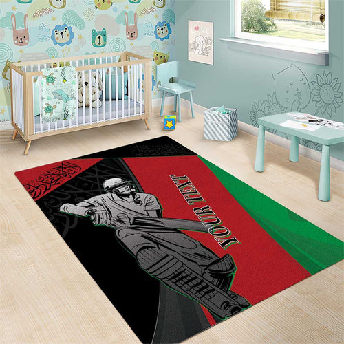 Custom Afghanistan Cricket Area Rug Sporty Version