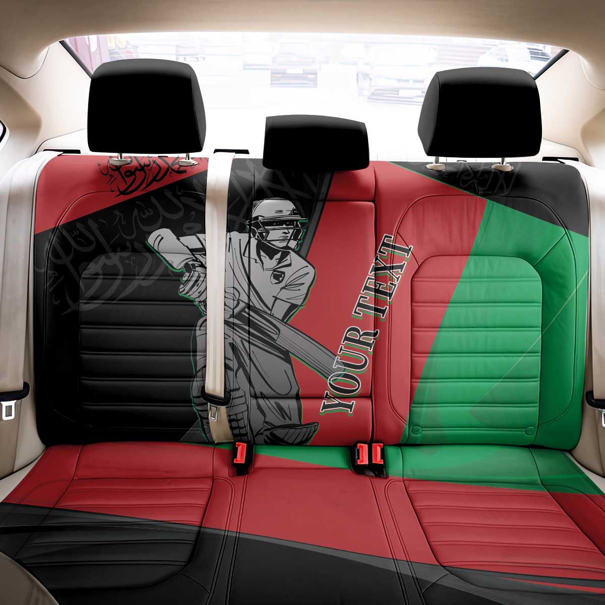 Custom Afghanistan Cricket Back Car Seat Cover Sporty Version