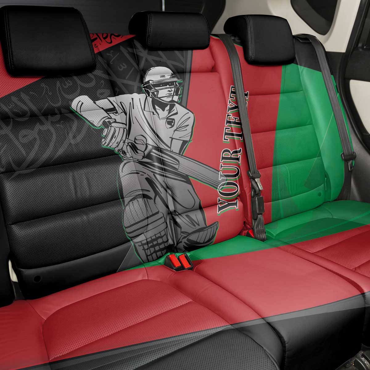 Custom Afghanistan Cricket Back Car Seat Cover Sporty Version