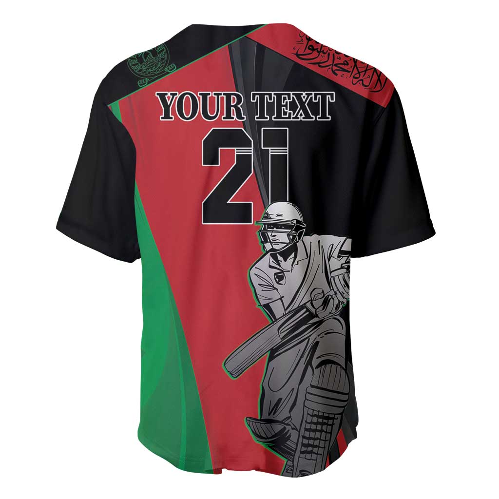 Custom Afghanistan Cricket Baseball Jersey Sporty Version