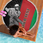 Custom Afghanistan Cricket Beach Blanket Sporty Version