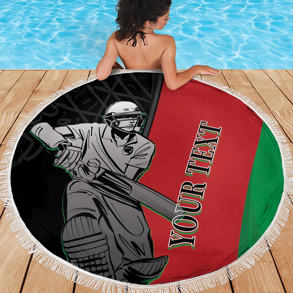 Custom Afghanistan Cricket Beach Blanket Sporty Version