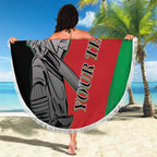 Custom Afghanistan Cricket Beach Blanket Sporty Version