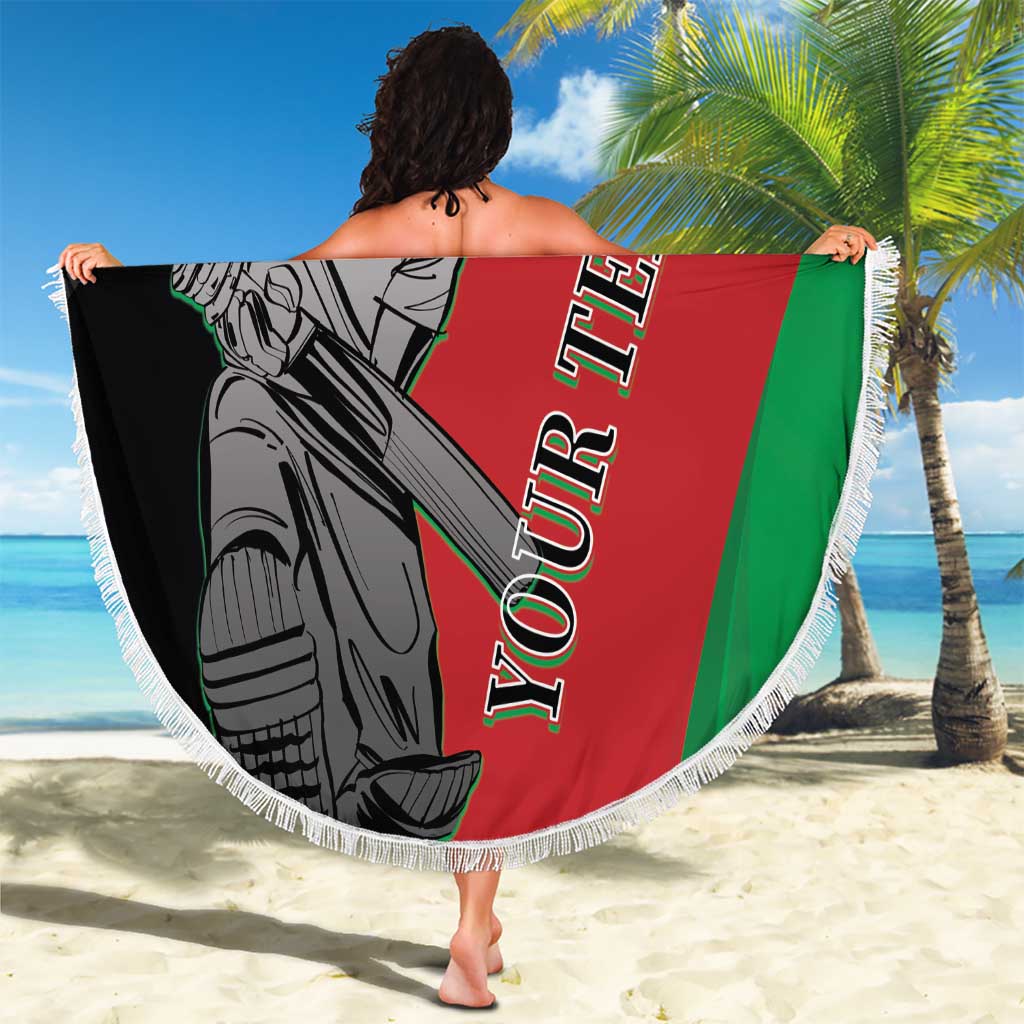 Custom Afghanistan Cricket Beach Blanket Sporty Version