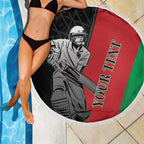 Custom Afghanistan Cricket Beach Blanket Sporty Version