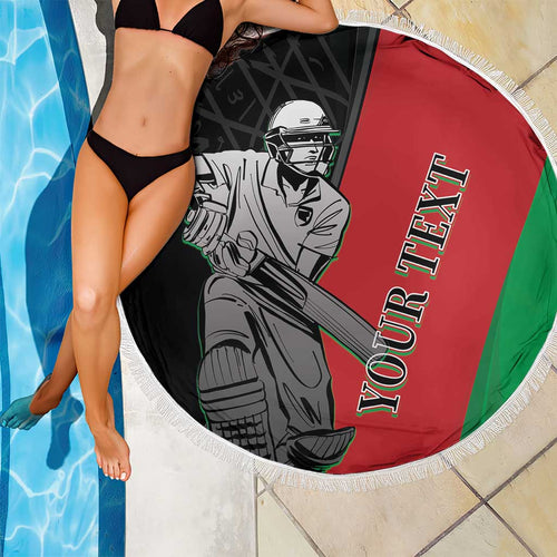 Custom Afghanistan Cricket Beach Blanket Sporty Version