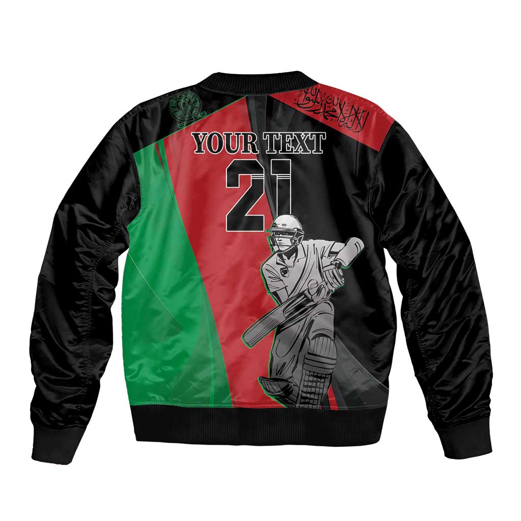 Custom Afghanistan Cricket Bomber Jacket Sporty Version