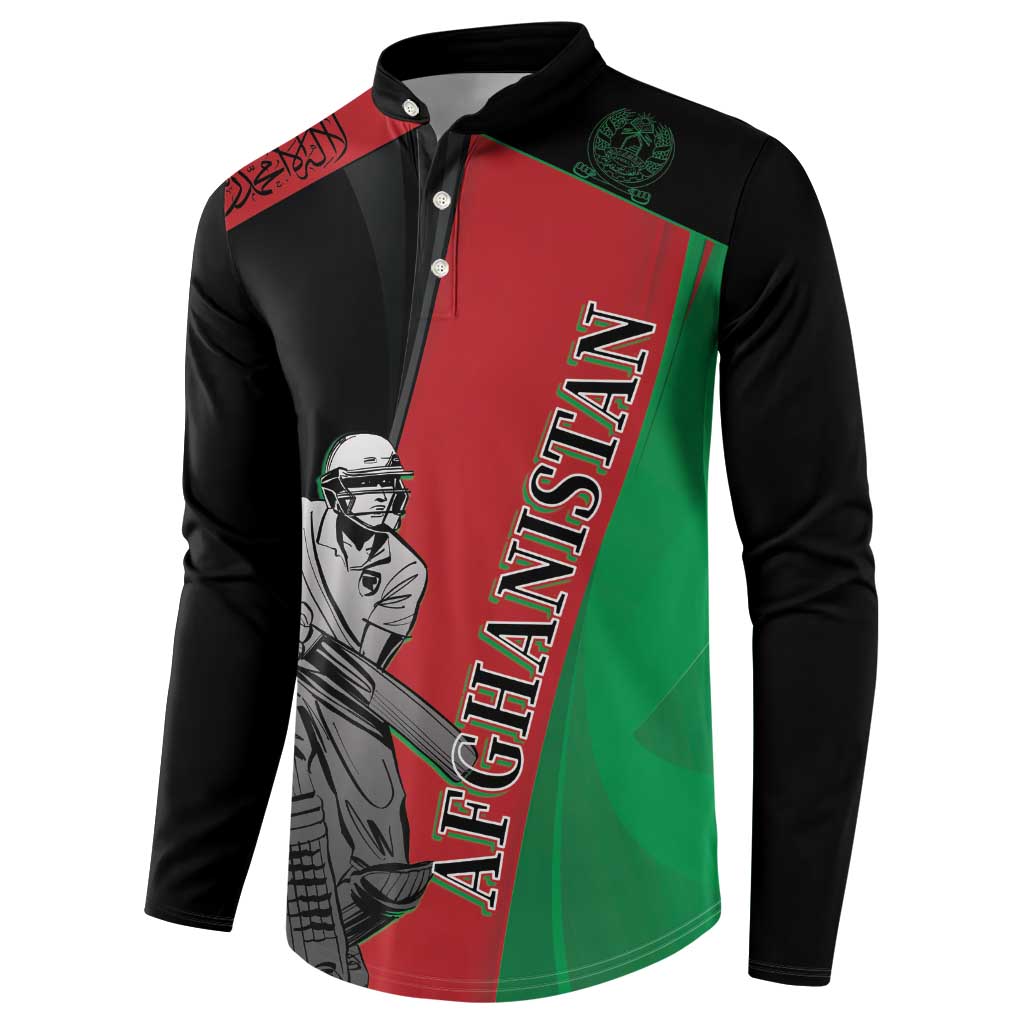 Custom Afghanistan Cricket Button Sweatshirt Sporty Version