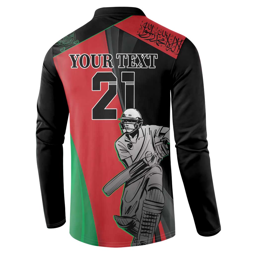 Custom Afghanistan Cricket Button Sweatshirt Sporty Version