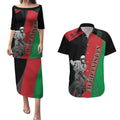 Custom Afghanistan Cricket Couples Matching Puletasi and Hawaiian Shirt Sporty Version