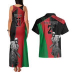 Custom Afghanistan Cricket Couples Matching Tank Maxi Dress and Hawaiian Shirt Sporty Version