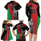 Custom Afghanistan Cricket Family Matching Long Sleeve Bodycon Dress and Hawaiian Shirt Sporty Version