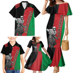 Custom Afghanistan Cricket Family Matching Mermaid Dress and Hawaiian Shirt Sporty Version