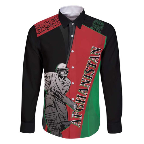 Custom Afghanistan Cricket Family Matching Off The Shoulder Long Sleeve Dress and Hawaiian Shirt Sporty Version
