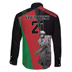 Custom Afghanistan Cricket Family Matching Off The Shoulder Long Sleeve Dress and Hawaiian Shirt Sporty Version