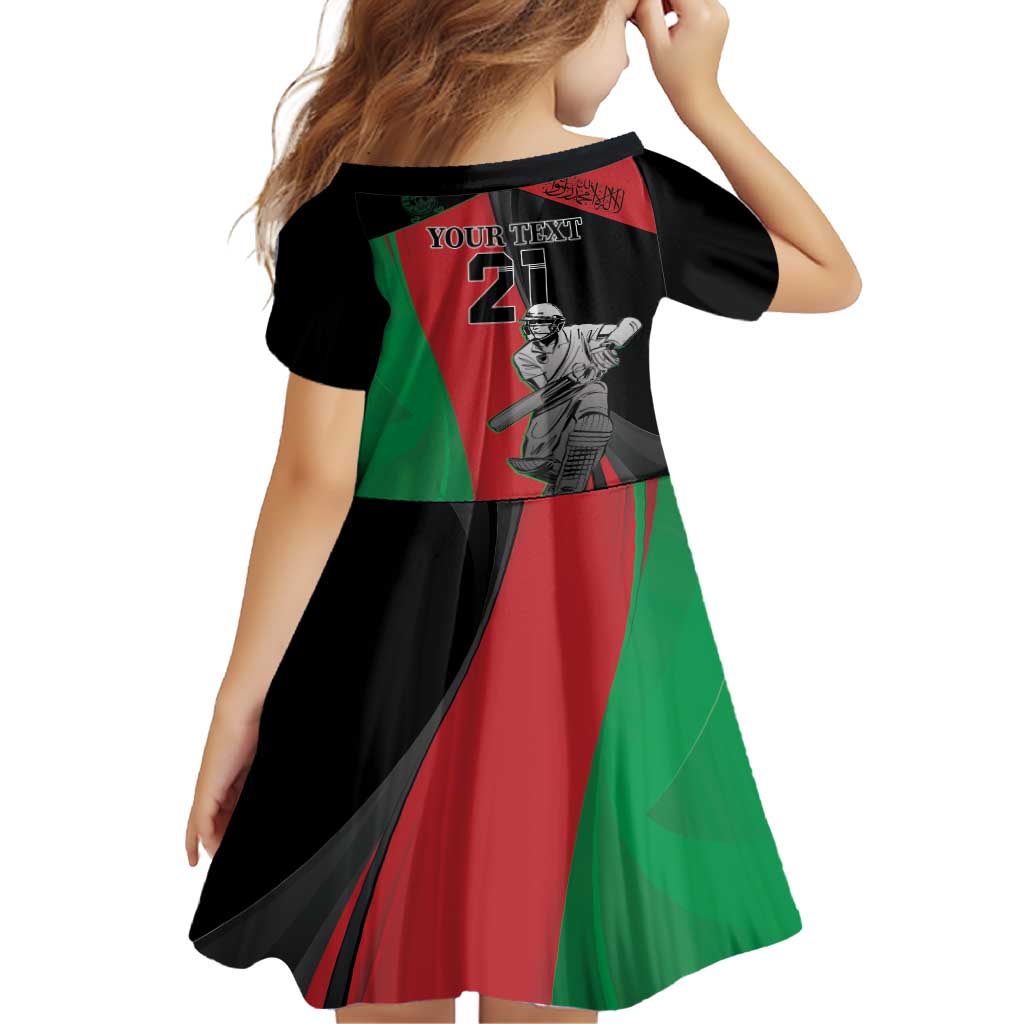 Custom Afghanistan Cricket Family Matching Off Shoulder Maxi Dress and Hawaiian Shirt Sporty Version