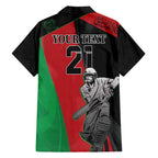 Custom Afghanistan Cricket Family Matching Off Shoulder Short Dress and Hawaiian Shirt Sporty Version
